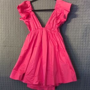 NWT.   For Love & Lemons Pink Mini Dress.  Bright Pink.   Sexy